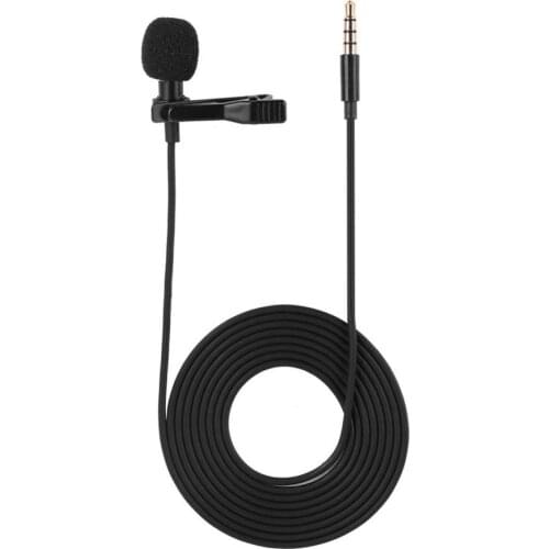 1.45m Mini Portable Microphone Condenser Clip-on Lapel Lavalier Mic Wired Mikrofo/Microfon for Phone for Laptop