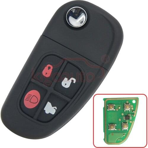 XJ8 4 button 434Mhz FO21 blade remote key for Jaguar NHVWB1U241 flip key kigoauto