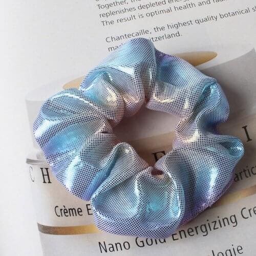 6Pcs Fashion Set Glitter Scrunchies Colorful Elastic Hair Tie Glitter Ponytail Holder Hair Scrunchie Pack Hair Accessories