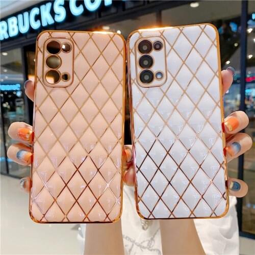 LOVECOM Luxury Diamond Bling Plating Geometric Phone Case For Samsung S21 Plus S21 Ultra A72 A52 A12 5G Soft Silicone Back Cover