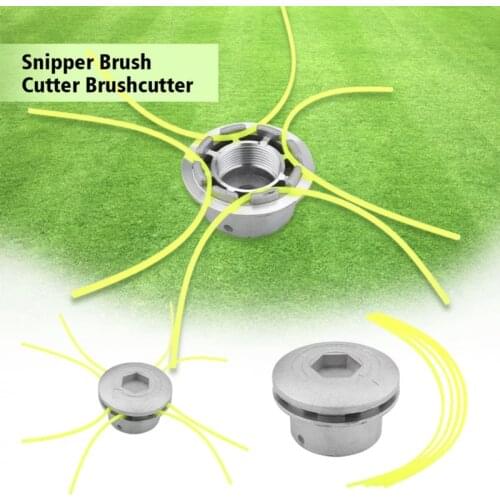 Universal Trimmer Head Aluminium Strimmer Trimmer Heads Grass Brush Cutter Lawn Mower Accessory With Trimmer Line Garden Tools
