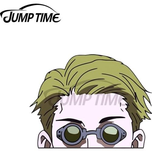 Jump Time 13 x 9.6cm For Kento Nanami From Jujutsu Kaisen Peeker Car Stickers Personality Decoration Decal Refrigerator Graphics