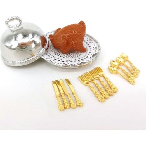1/12 Doll House Miniature Mini Food Simulation Turkey Model Pretend Play Life Scene Kitchen Play Christmas Decoration Toys