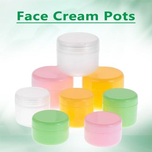 1/5 Pcs Portable Transparent Make Up Jar Mini Sample Bottle Sealing Pot Face Cream Container Makeup Accessaries