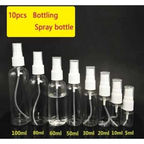 10/20/30/50ml Transparent Small Spray Bottle Alcohol Disinfectant Spray Bottle Cosmetic Sub-Bottle Pressing Spray Empty Bottle