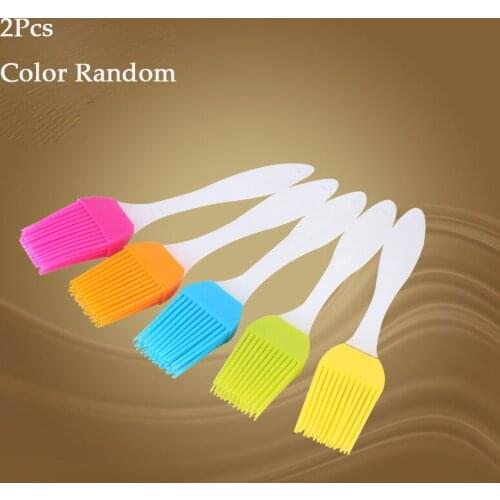 2Pcs Barbecue Silicone Oil Brush Kitchen Baking Supplies Cream Brush Barbecue Tools Heat Resistant BBQ Basting Brushes