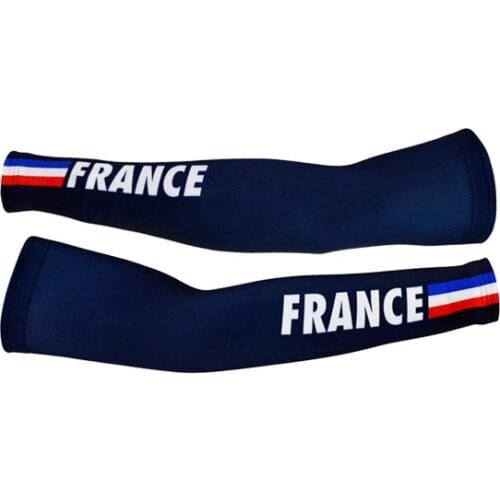 2017 FRANCE NATIONAL TEAM Mens Cycling Arm Warmers Breathable Outdoor Sports MTB Bike Bicycle Armwarmers One Pair