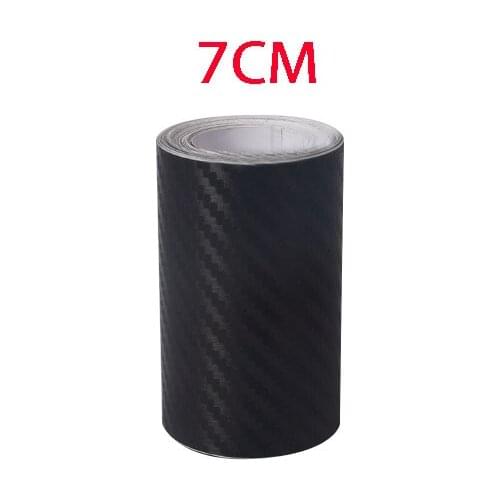 3D Carbon Fiber Car Sticker DIY Paste Protector Strip Auto Door Sill Side Mirror Anti Scratch Tape Waterproof Protection Film