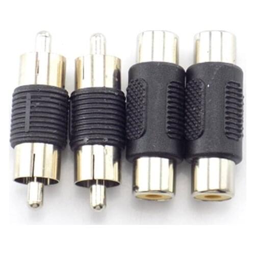 5pcs Straight AV RCA female to female Video Adapter Nickel RCA Male to Male Connector M/M Joiner Coupler Plug Audio Adapter