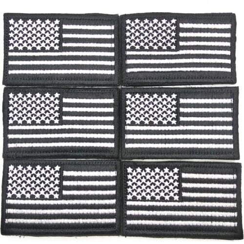 6pcs 5*8.0cm USA American Magic Patch US United States Flag Embroidered Patches Clothes Stickers Apparel