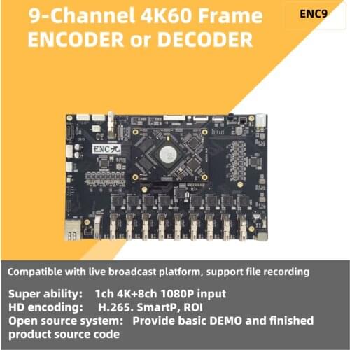 ENC 9-channel HDMI encoder 3531D 4K/12x1080P live encoder H265 H264 development board