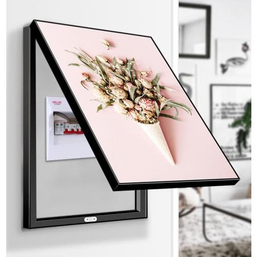 Home Decoration Accessories Hidden mural of electric meter box lift the lid Decor Painting with frame Canvas poster paintings