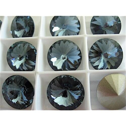 Free Shipping! 100pcs/Lot, 8mm~20mm Montana Color Chinese Top Quality Crystal Rivoli Glass Point Back Fancy Fancy Stone
