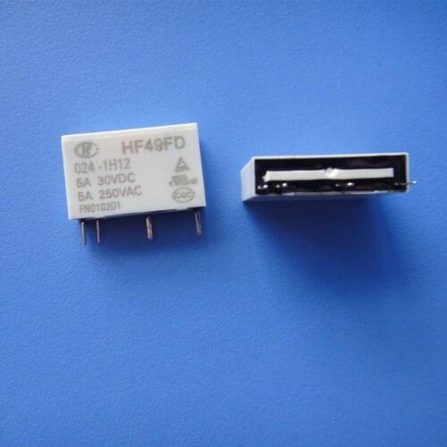 Free shipping lot (10 pieces/lot) HONG FA HF HF49FD-024-1H12 HF49FD-024-1H1 DIP-4 5A 24VDC Power Relay original New