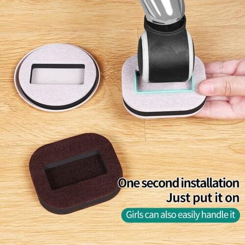 Mute Chair Leg Protectors Fixed Foot Pad Silicone Pads Anti-Slip Pad Wheel Floor Protectors For Chair Legs Chair Leg Protectors