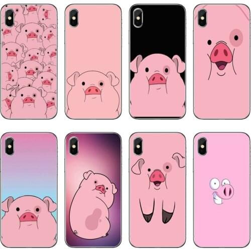 Cartoon Pink Pig Accessories Phone Case For Huawei P30 P20 Pro P10 P9 P8 Lite Y5 Y6 Y7 Y9 P Smart Plus 2018 2019