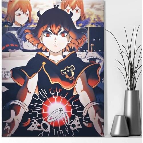 Home Decor Canvas Secre Swallowtail Black Clover Nero Pictures Wall Art Painting Prints Modular Poster For Living Room No Frame