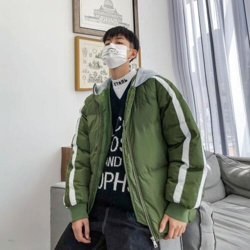 2021 hotsale winter men new fashion Korean version of loose hooded down cotton parkas student boy coat casual bread jacket