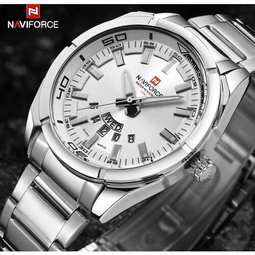 NAVIFORCE 2020 Fashion Casual Mens Watches Sport Quartz Waterproof Full Steel Military Men Watch Male Clock Relogio Masculino
