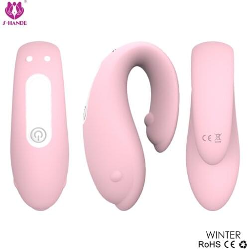 New S-hand Silicone C Type Dual Motor Clitoris & G Spot Vibrators, Recharge Double 9 speeds Vibrador Adult Sex Toys For Woman