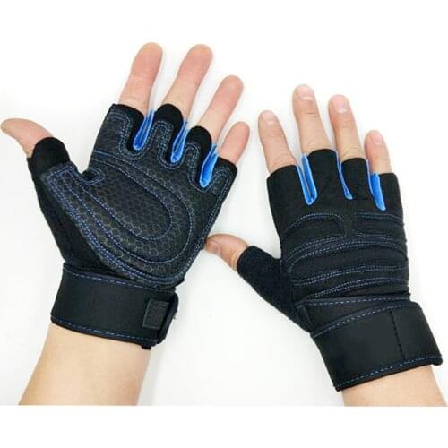 Hot Men Women Gym Gloves with Wrist Wrap Support for Workout Fitness Weight Lifting DO2