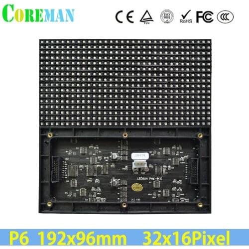 P6 Indoor Full Color Led Display Screen Module 192*96 P6 Led Panel P6 Led Board P6 Led Dot Matrix P6 Led Screen