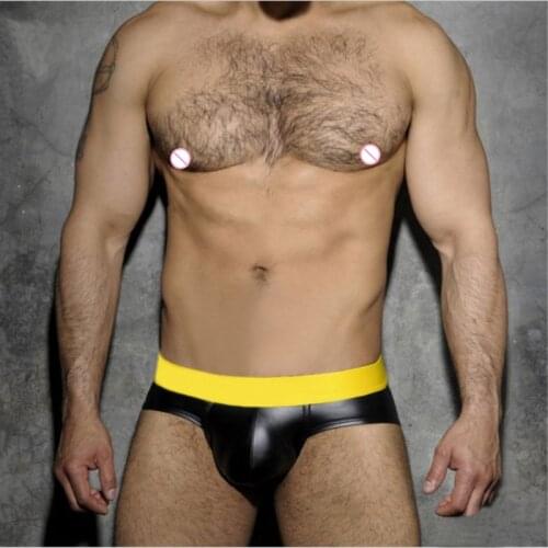 PYONGRAINS Men's Leather Briefs