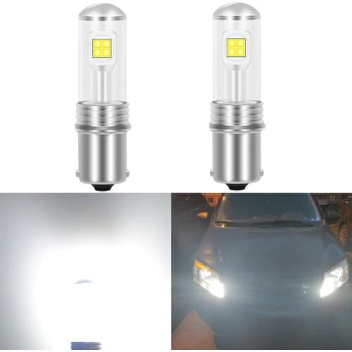 2pcs 40W LED P21W 1157 BAY15D CANBUS 1156 Car Backup Reserve Lights Bulb NO ERROR for Lada Granta Niva Priora Kalina Xray Vesta