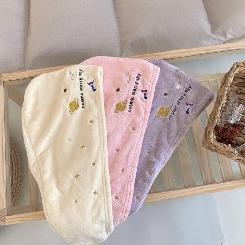 New cute cartoon girl Hair Drying Hat Makeup Ponytail Holder Lady Water Absorbent Microfiber Towel Bath Cap