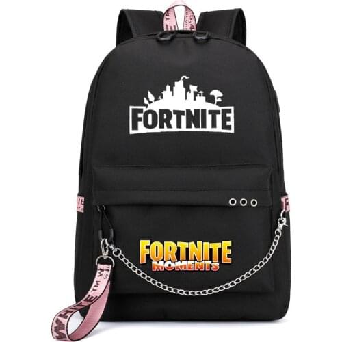 FORTNITE School Bags Teenagers Large Capacity Print Backpack Canvas Junior Laptop Bag Daily Mochilas