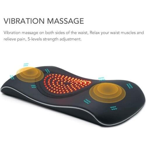 Lumbar Traction Stretching Device Waist Spine Back Pain Relief Massager Vibration Support Waist Relieve Fatigue