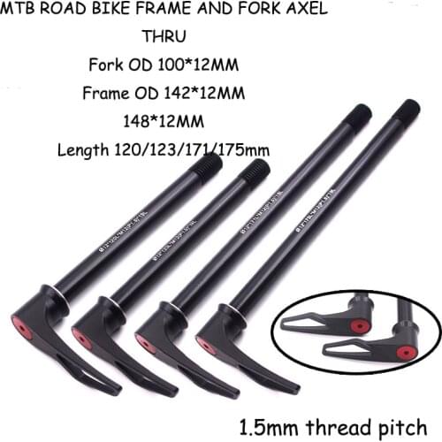 Bicycle Shaft MTB Road Bike Quick Release Thru Axle Skewers Bike Axel Fork Axel Thru 120/123/171/175mm