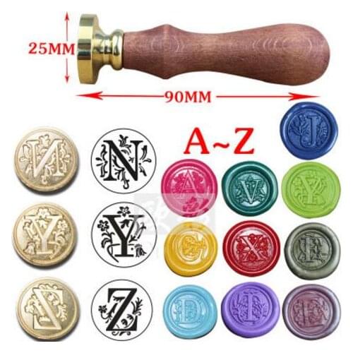 Wax Stamp Wax Seal Stamp Alphabet 26 Letter A-Z Retro WITHOUT Wooden Handle Sealing Wax Classic DIY Crafts JUST stamp head