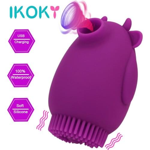 IKOKY Sucking Vibrators Oral Nipple G Spot Clit Sucker Clitoris Stimulator Blowjob Sex Toy for Women Sex Shop