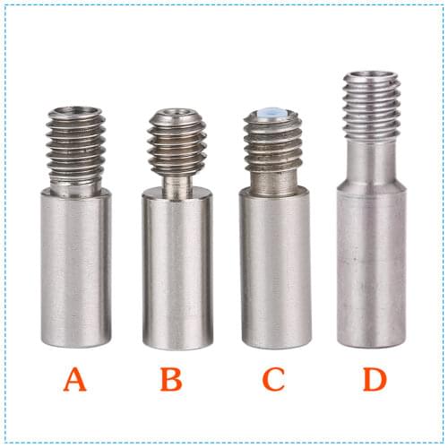 2pcs/lot Throat High Temperature Hotend Extruder for Reprap 1.75mm 3.0mm Filament DIY Stainless Steel 3D Printer Parts
