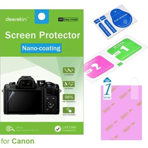 Deerekin HD Nano-coating Screen Protector w/ Top LCD Protection Film for Canon EOS 70D 80D 90D Digital Camera