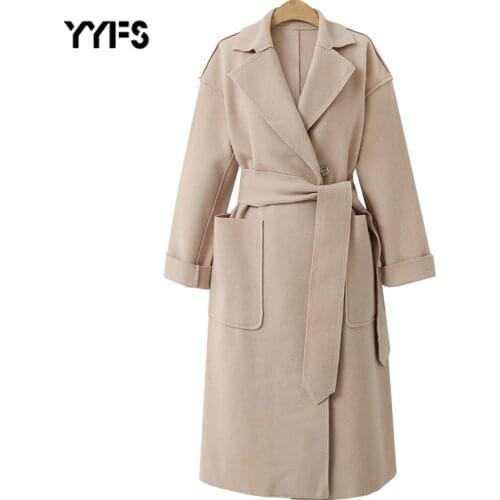 Long Suit Blazer Women Casual Formal Cashmer Coat Autumn Winter Elegant Work Office Lady Long Sleeve Blazer Mujer manteau femme