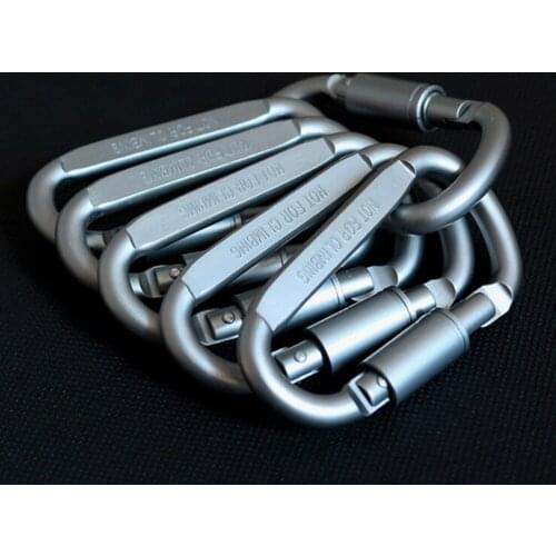 1pcs Outdoor Camping Equipment Aluminum Carabiner Hunting Equipment Survival Kit Lock Carabine Mountain Travel Accessories
