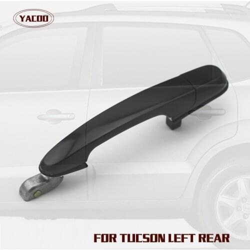 1PCS REAR LEFT OUTSIDE DOOR HANDLE FOR HYUNDAI TUCSON 2005-2009 2005 2006 2007 2008 2009 BLACK