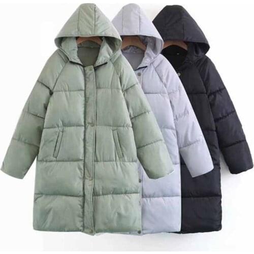 2019 fashion winter parkas women Plus size Hooded coats Thicken Keep warm Outerwear female Down cotton jacket No fur collar G356
