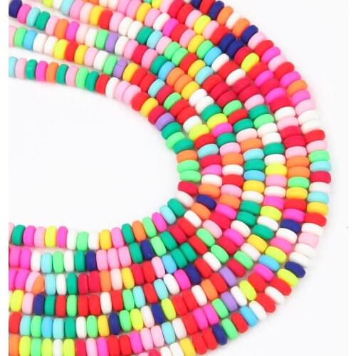 7mm 110pcs Polymer Clay Beads Mixed color Loose Beads for Jewelry Making Bracelet Findings DIY Necklace Handmade Accessories