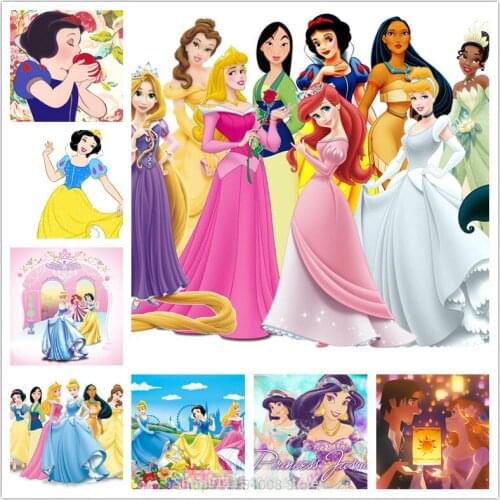 Disney Princess Diamond Painting Square/round Snow White And The Seven Dwarfs Diamond Rhinestone Embroidery Cross Stitch Decor