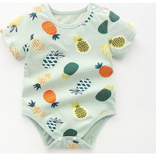 Summer Newborn Kids Short Sleeve Bodysuit Baby Boy Girl Jumpsuit Playsuit Outfits Cotton Infant Toddler Romper Children Clothing