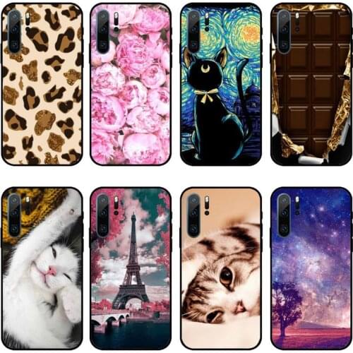 Phone Case For Huawei honor Mate P 10 20 30 40 i 9 8 pro x Lite smart 2019 nova 5t animal marble painting bear fruit flower