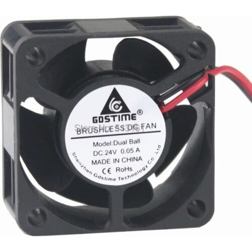 Gdstime 4020 DC Cooling Fan 24V Ball Bearing 2 Pin 40x40x20mm 4cm Mini Cooler 40mm