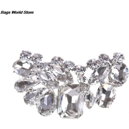 Crystal Rhinestone Charm Decoration 1 Piece Decorative Shop Shoe Clip Metal Bridal Wedding Shoes Clips