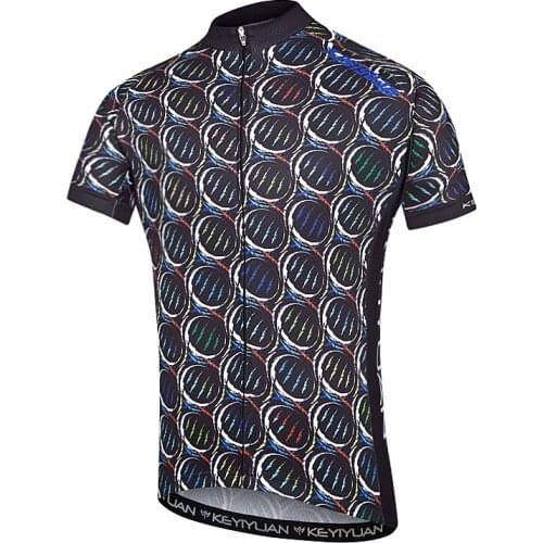 KEYIYUAN The New Road Bike Cycling Jersey Men MTB Bicycle Shirt Mountain Riding Racing Clothing Tops Conjunto Ciclismo Masculino