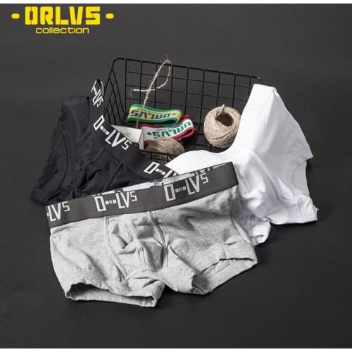 ORLVS summer new mens underwear cotton simple sexy breathable four-corner pants mens OR210