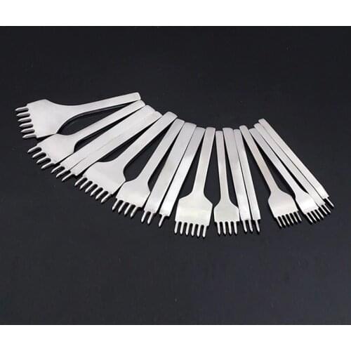 1 Pcs Hole Punches 1/2/4/6 Prong Punching Lacing Stitching Punch Handmade Leather Tool Home Sewing 3/4/5/6mm Leather Craft Tools