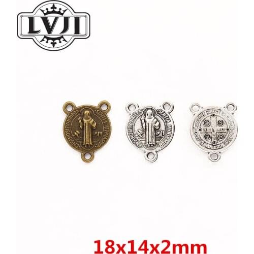 40pcs Vintage zinc alloy Round charms Connector Plate pendant fit Bracelet Necklace metal jewelry accessories Making 5971